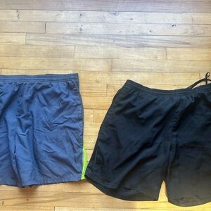 Fila Black and Gray Sports Shorts L